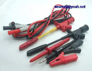 

DHL/EMS 5*1 set Multimeter pen Insulated Piercing Cables alligator clip Test Hook Probes-A7