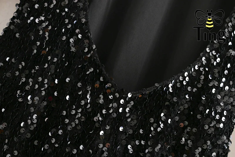 Tingfly ZA Женская одежда Роскошные Sequines над мини облегающее вечерние платья для ночного клуба сексуальное короткое платье с открытой спиной Z