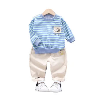 

Baby Boy Girls Cotton Out Clothes Spring Autumn Children Striped T Shirts Pants 2Pcs/sets Infant Kids Fashion Toddler Tracksuits