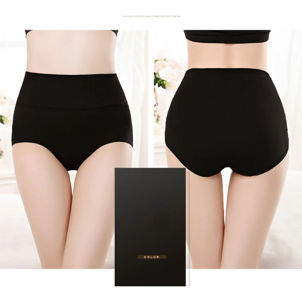 

5 Pcs Women Cotton Underwear Soft Stretch Brief Panties Breathable Underwear Underpants (Black/Grey/Pink/Purple/Blue
