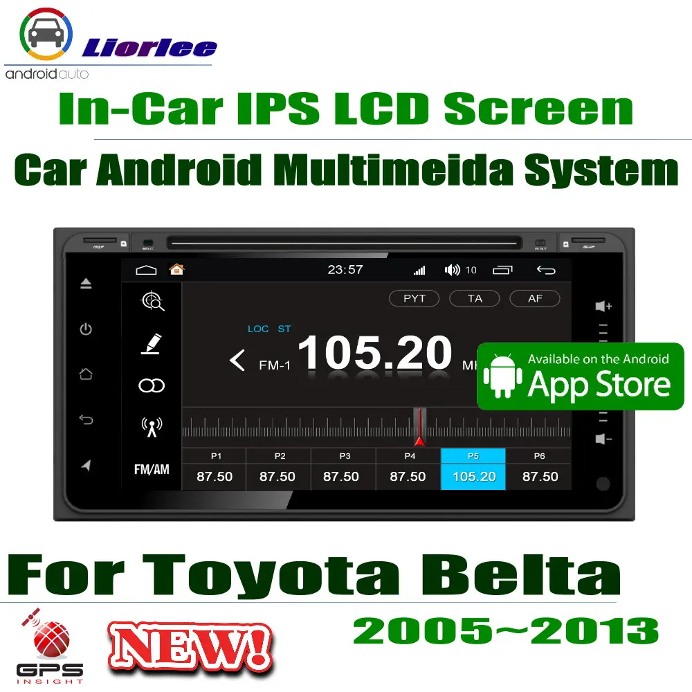 

Car Android Player 7" IPS LCD Screen For Toyota Belta Limo Vois Yaris 2005-2013 Car GPS Navigation Radio AMP SD USB DVD CD WIFI