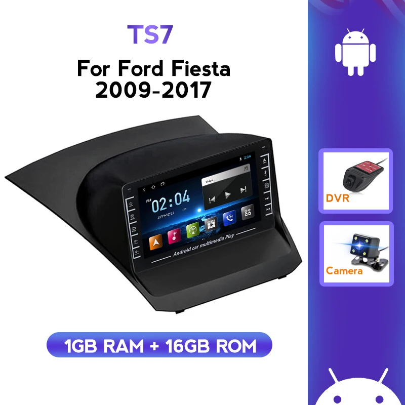 Car Radio for Ford Fiesta 2009 2010 2011 2012 2013 2014 2017 Android 2 Din 2din Screen Multimedia Stereo Navigation GPS Carplay |