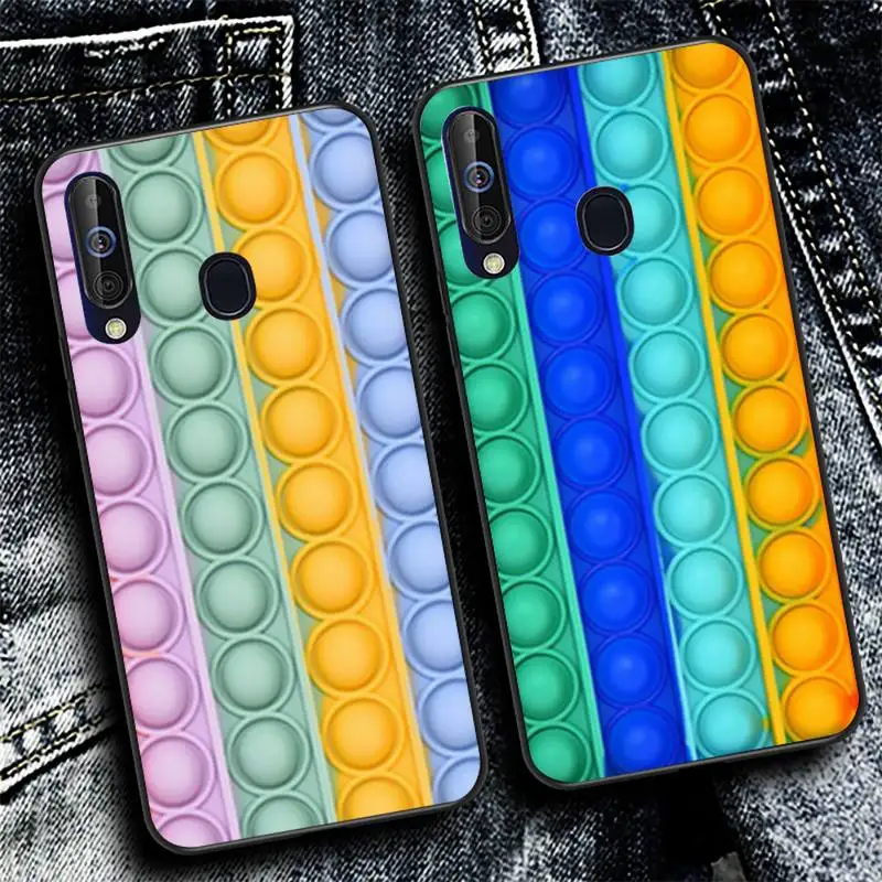 YNDFCNB Pop Bubble фиджет-игрушки чехол для телефона Samsung A51 01 50 71 21S 70 10 31 40 30 20E 11 A7 2018 |