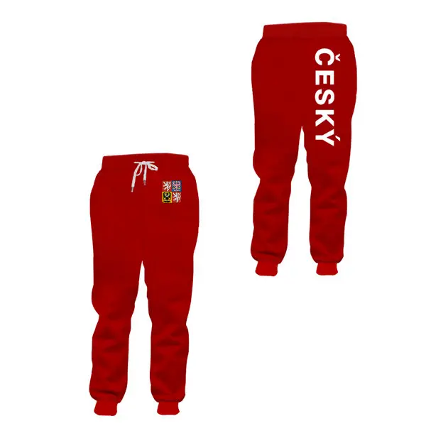 Red cesky pants Штаны для бега в чешском стиле для мужчин и женщин, штаны-шаровары, новинка, 3d принт национального флага, спортивные штаны унисекс, повседневные штаны, S-7XL на заказ - Цвет: Red cesky pants