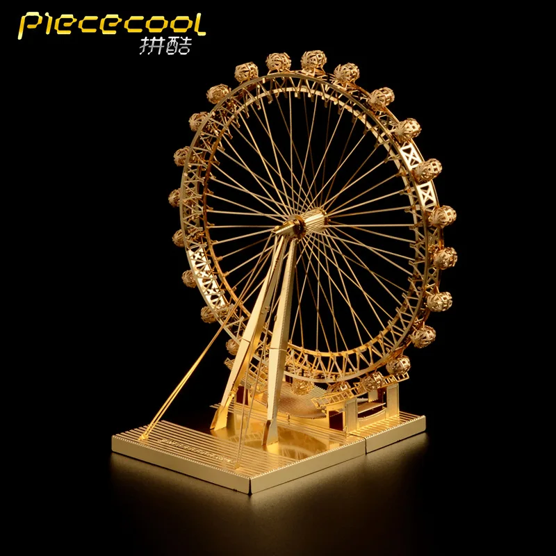 

Piececool Metal DIY Assembled Famous Architecture Model 3D Nanometer Jigsaw Puzzle Ferris Wheel