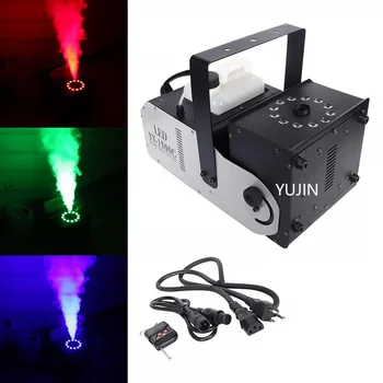 

3 IN 1 Stage Smoke Fog Machine with Light RGB 12 LED 1500W Spray Angle Adjustable DMX w/wireless remote control