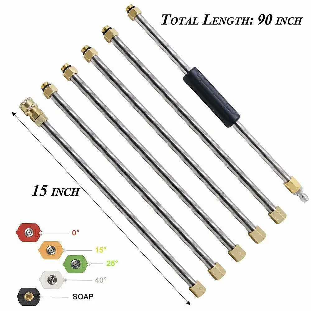 

1/4 Quick Connect Adapter Nozzle High Pressure Washer Extension Wand Accessories