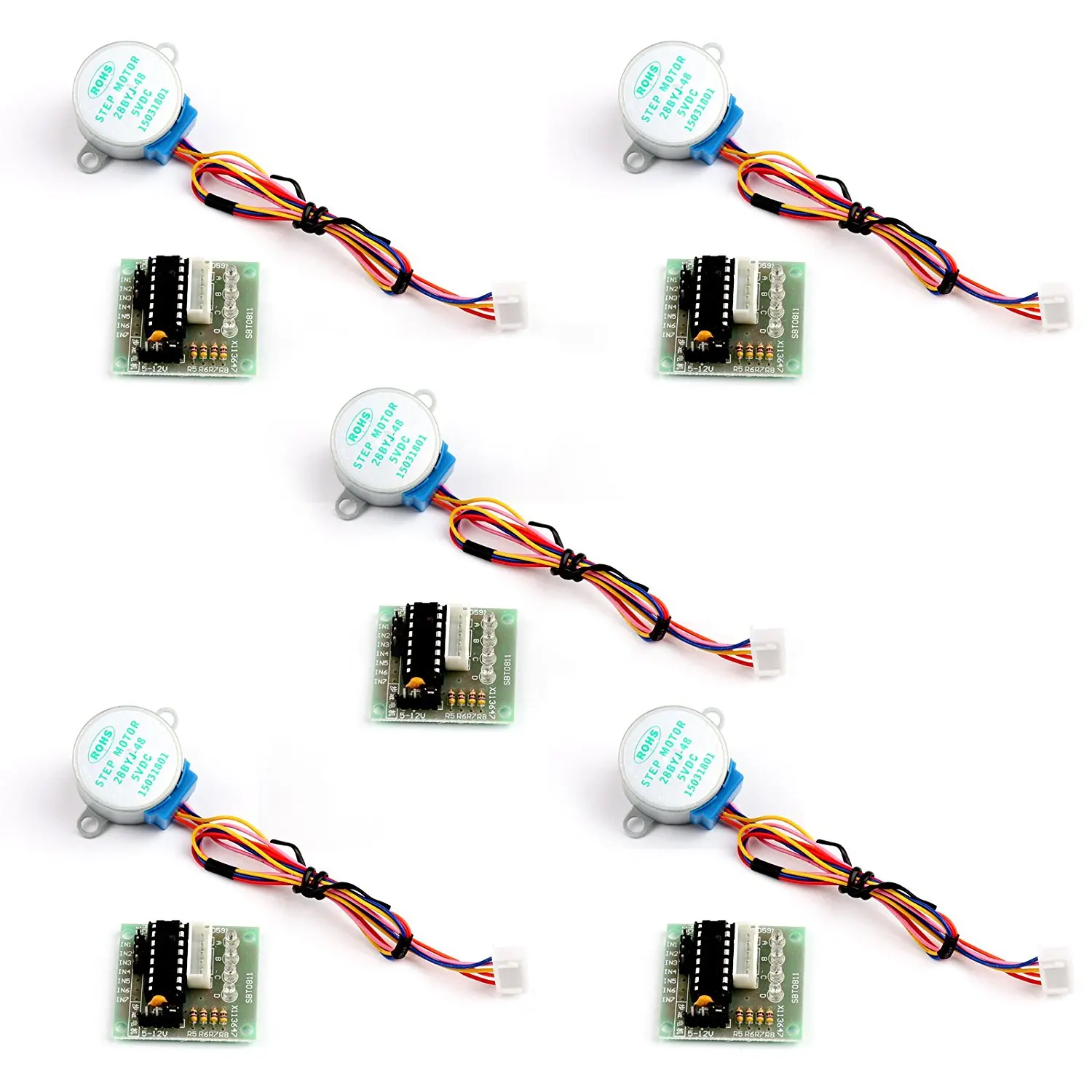 Motor para Arduino Motor + 5 Peças Nova Marca 28byj-48 5v Redução Passo Motor Engrenagem 4 Fase Pces Placa 5 Uln2003 3 4 fase passo motor para arduino 5 pces motor + 5 pces placa