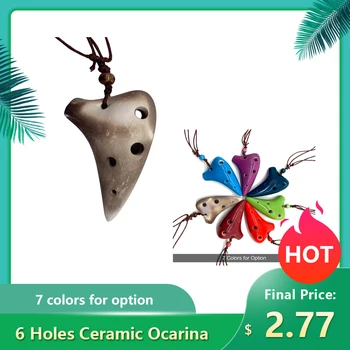

6 Holes Ceramic Ocarina Alto C Submarine Style Musical Instrument with Lanyard Music Score For Music Lover and Beginner