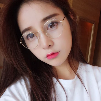 

DCM Vintage Round Glasses Metal Frame With Clear Lens Myopia Optical Transparent Glasses Eyewear