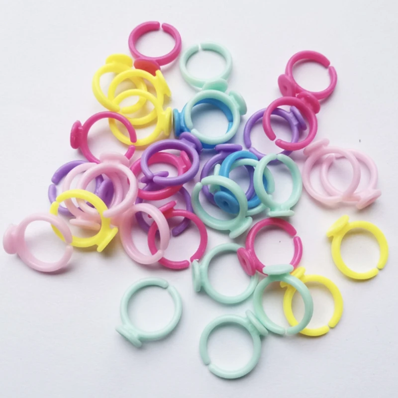 100pcs Clear Plastic Adjustable Rings Base for Small Baby Child Kids 9mm  Blank Finger Craft Jewelry Making Supplies Accessories - AliExpress