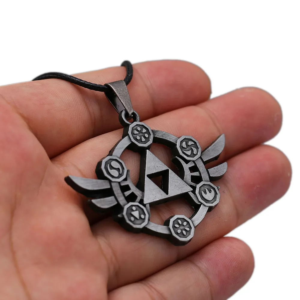 Легенда о Зельде Ожерелье мощность кулон Triforce Веревка Цепи s для женщин мужчин