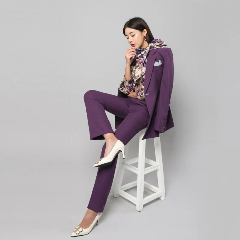 women blazer set Overalls Suit pant suits for women winter Korean elegant OL women's suit blazer and slim pants Two-piece set