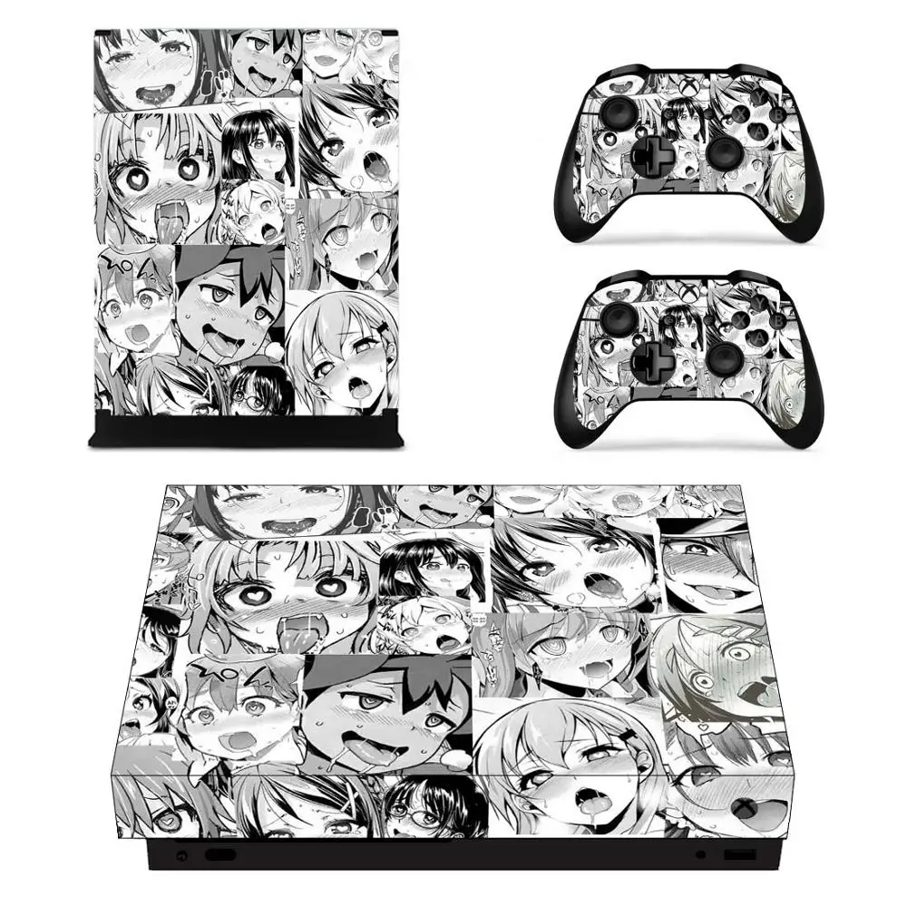 xbox one x Аниме милая девушка кожа консоль и наклейка на контроллер для Xbox One S тонкий Xbox one X консоль+ контроллер кожи наклейка - Цвет: xbox one x
