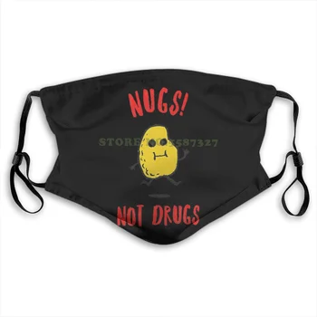 

Face Mask New Print Letters Nugs Not Drugs | Funny Chicken Nuggets Washable Half Face For Men Women Ladies Diy Masks