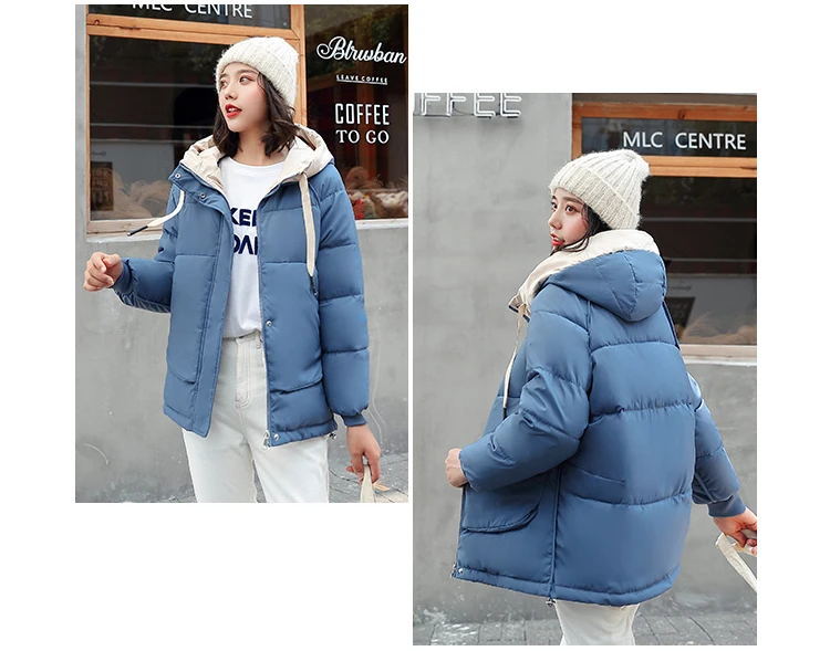Winter women jackets Casual Thicken warm hooded female outwear loose parkas jacket female winter parkas coat