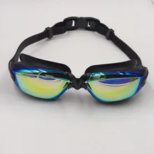 Стиль кремнезема гелевые очки для взрослых Водонепроницаемый близорукость очки для плавания цельный ушной гальванических Анти-туман очки для плавания