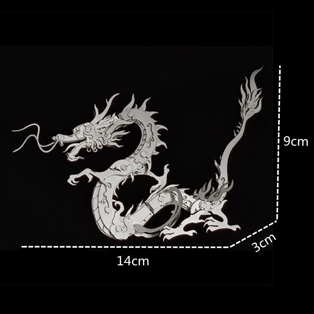 Microworld 3D Metal Puzzle Chinese Zodiac Dragon Model Kits DIY Laser Cut Assemble Jigsaw Toys Birthday Gifts For Adult Teen Kid 4