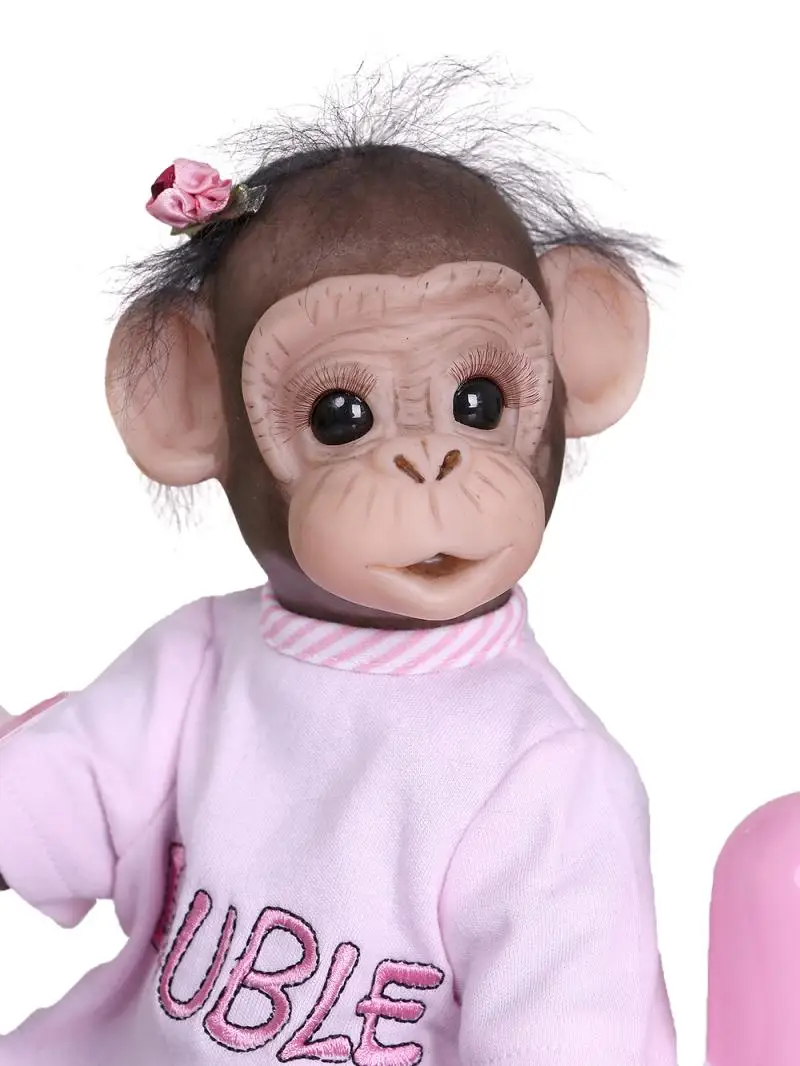 16 " lebensecht weich Silikon Vinyl Reborn Baby Affe Junge Spielzeug Geschenk 