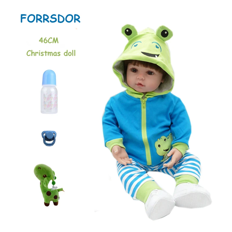 19''reborn baby doll с милым светом boneca силиконовые reborn bebe куклы подарок на день