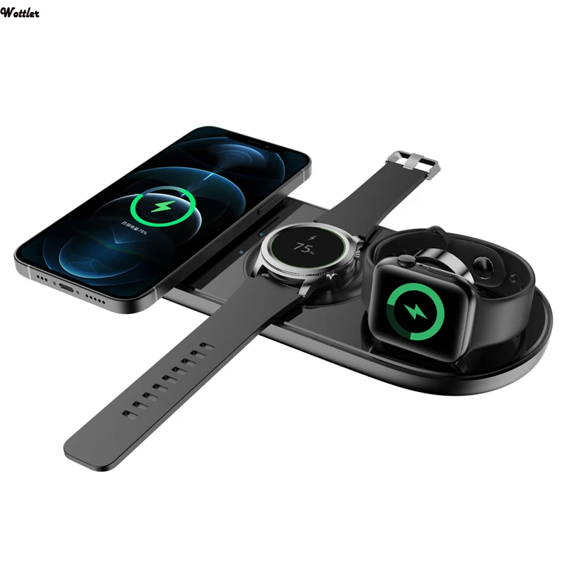 5 in1 Fast Wireless Charging Station For iPhone X Airpods Apple Watch Huawei Gt2pro Samsung Galaxy Gear S3 Sport | Мобильные