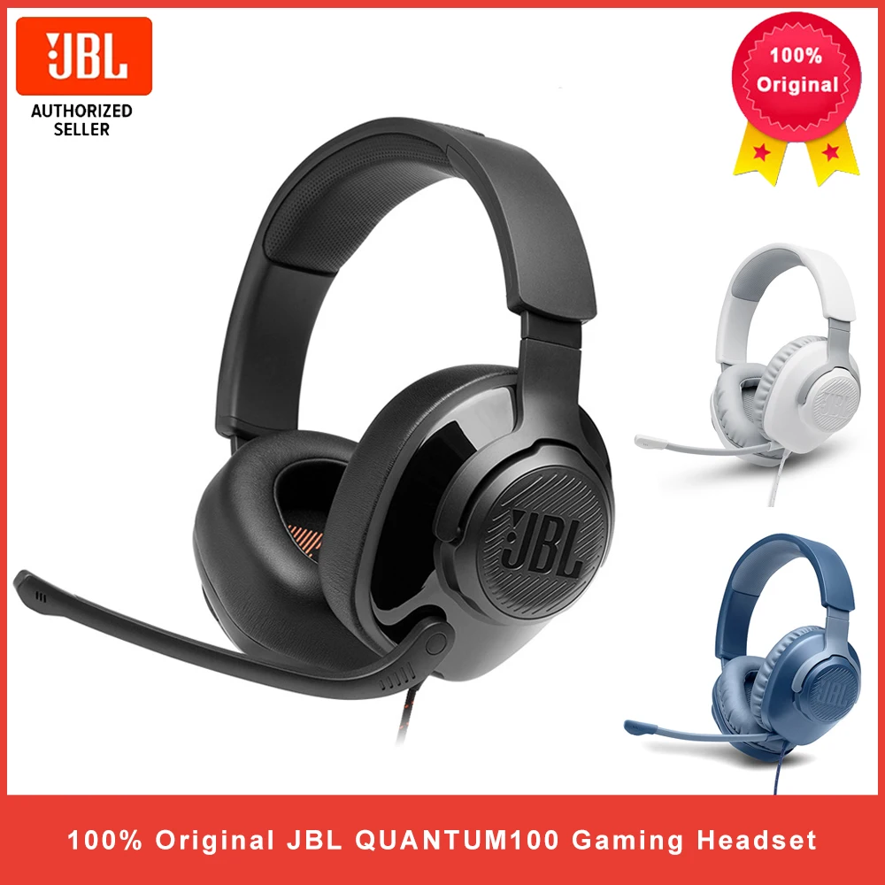 JBL Quantum 100 проводные наушники Игровая гарнитура с микрофоном Складные Игровые для
