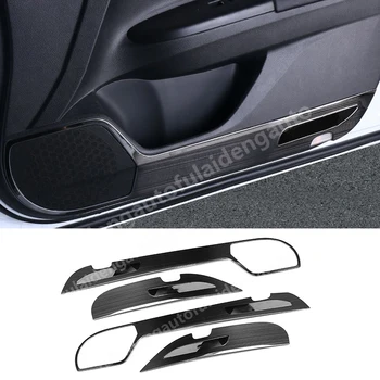 

4pcs For Honda Accord 2014-2017 Silver/Black titanium Side Door Anti Kick Pad Protective cover trim Car Accessories