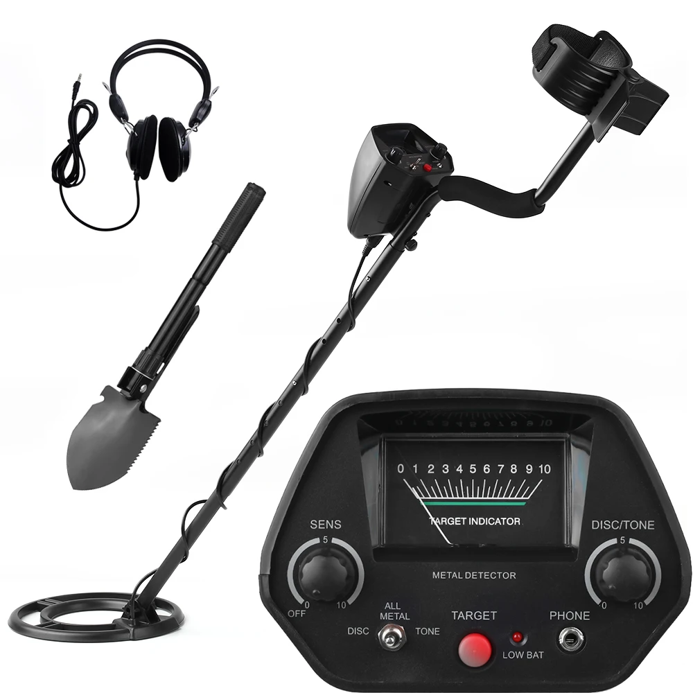 

KKmoon Metal Finder Underground Metal Detector Gold Detector Treasure Hunter Tracker Seeker with Earphone & Folding Shovel