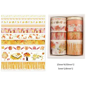 

10Pcs/Box Fantasy Ocean Beautiful Flowers Plants Leaves Washi Tape Diy Decoration For Scrapbooking XXUC