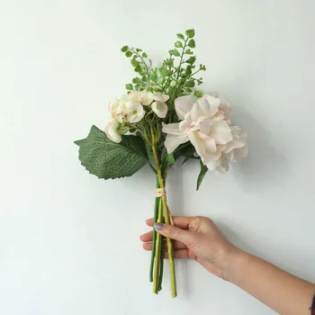 

Decoration Peony Hydrangea Bunch Wedding Simulation Flower Green Plant Fake Flower Party Valentine Decoration HOT