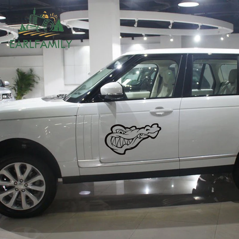 EARLFAMILY 58 см x 32 1 автомобильные наклейки с крокодиловой головой Автомобильная