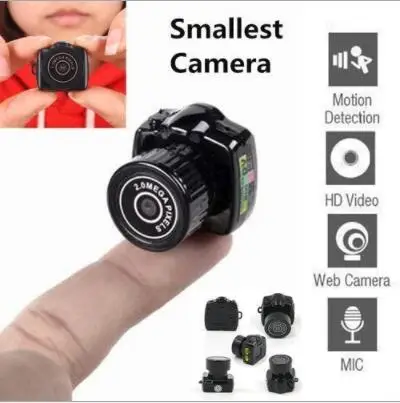 Y2000 720P Mini Super Micro HD CMOS 2 0 мегапиксельная аудиосистема vidéo цифровая фотокамера мини