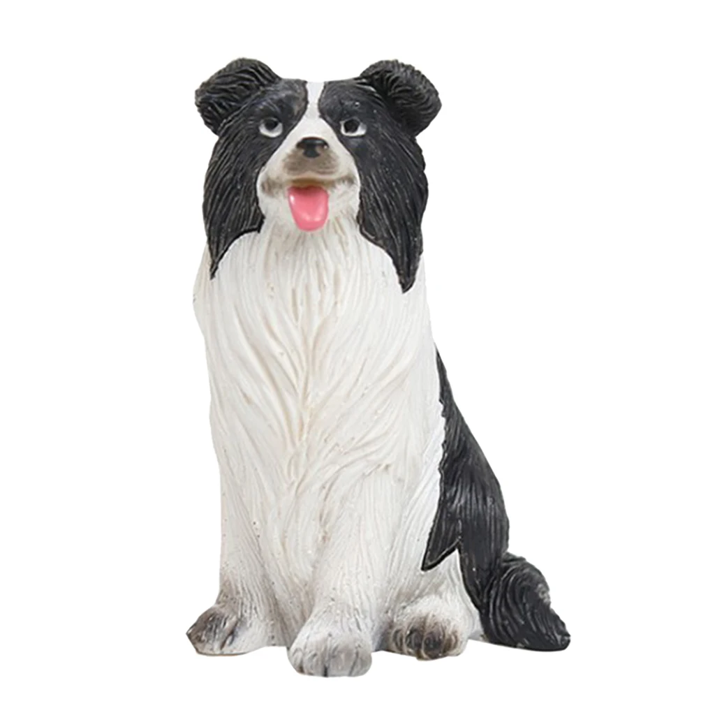 Aydinids Dog Figurine Collie Dog Figurine Figures Realistic Pet Dog Figures Simulated Dog for Christmas Birthday Gift Party Decoration, Collie