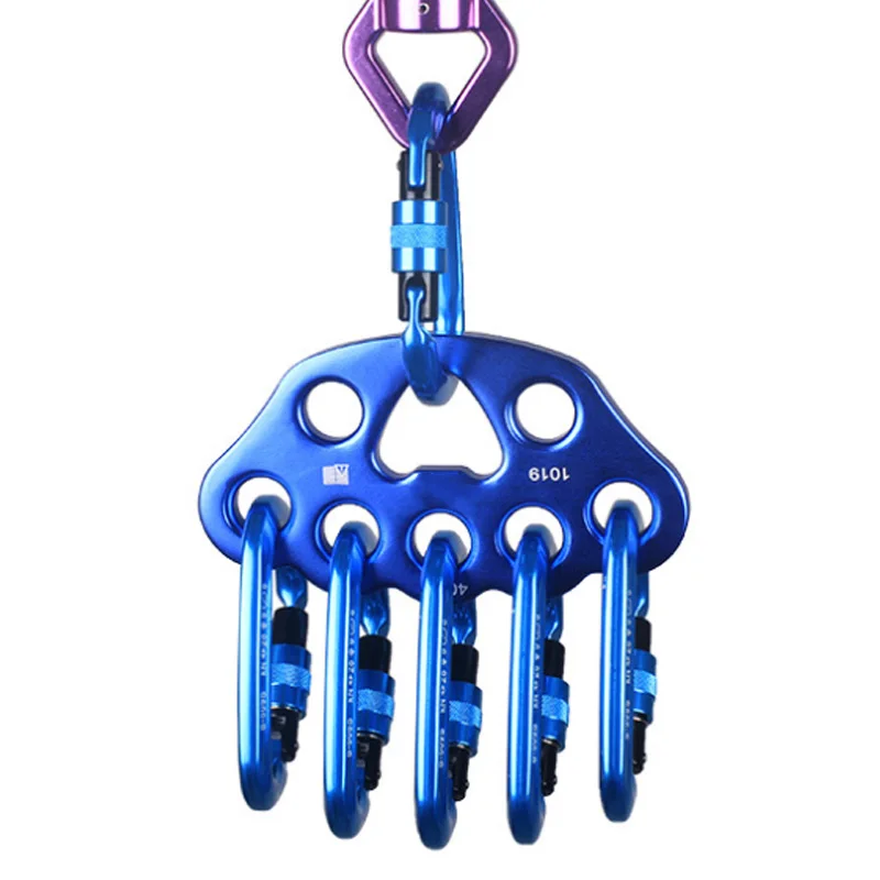 Outdoor 8 Holes Rigging Plate 40Kn Rescue Rock Climbing Mountaineering Equipment Multi Anchor Point Connector Gear