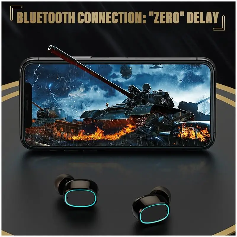 M8 Bluetooth Wireless Headphones LED Digital Power Display Noise Reduction Good Bass Sports Earphone with 1500mah Charging Bin