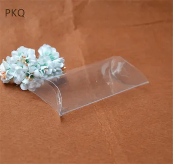 

50pcs Pillow PVC Box Transparent Plastic Boxes Clear Gift Candy Box Wedding Christmas Decoration Supplies Jewelry Packaging Box
