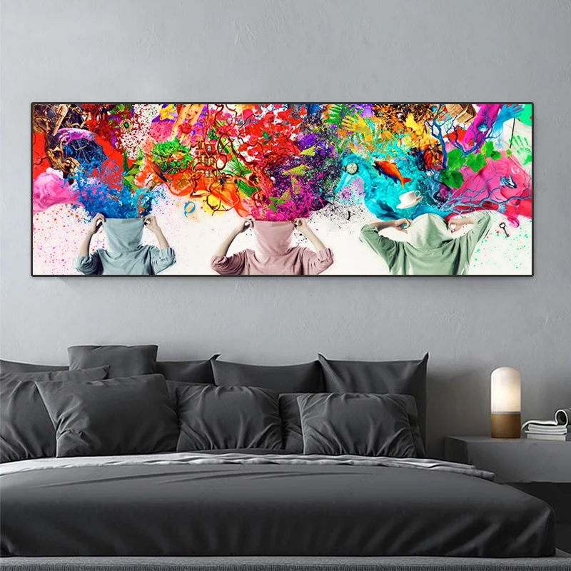 Decorazioni Murali Colorate Astratte Immagini Camera Da Letto Etsy Shopify Drop Ship Canvas Painting Home Decor Toile Murale Prints Art