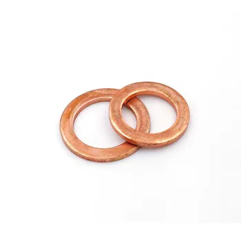 

3pcs M10 outer diameter 13mm-22mm copper flat washers seal washer for marine watch gaskets red coppers gasket 3mm thick