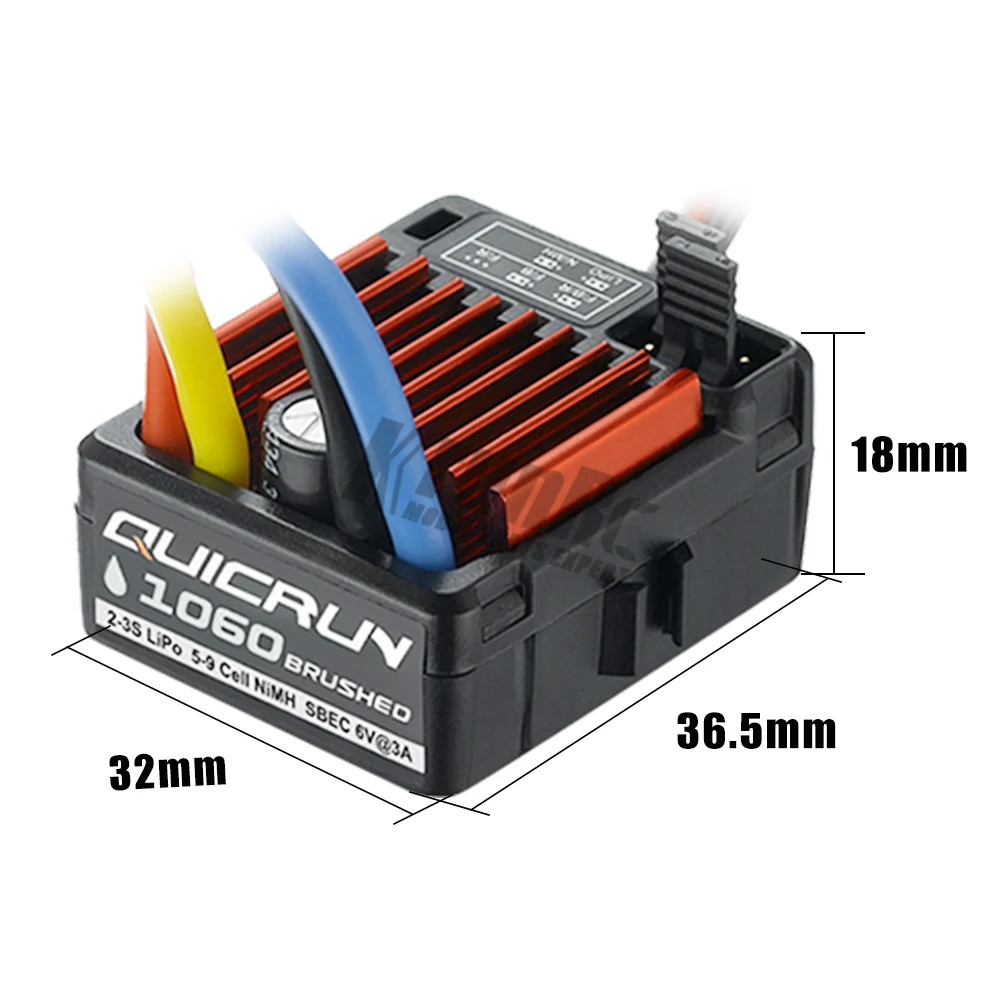 1 шт. HobbyWing QuicRun 1060 60A матовый электронный регулятор скорости ESC для 1:10 RC автомобиля водонепроницаемый