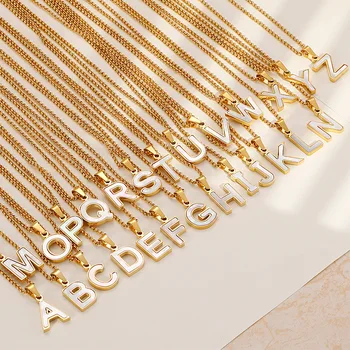 

Temperament Shell English Letter Necklace Women European And American Fashion Clavicle Chain Golden Necklace Jewelry