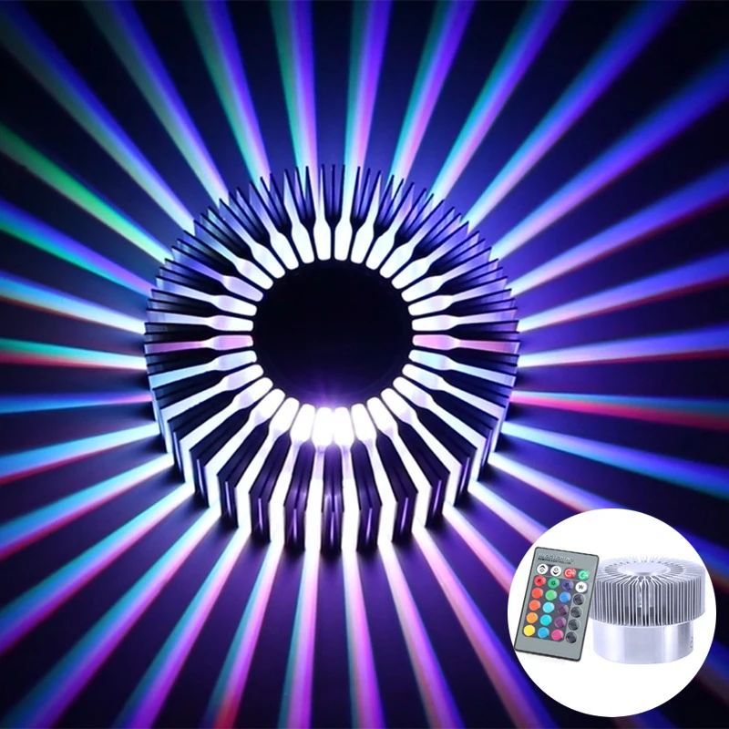 Новый цветной настенный светильник RGB Подсолнух для установки поверхности