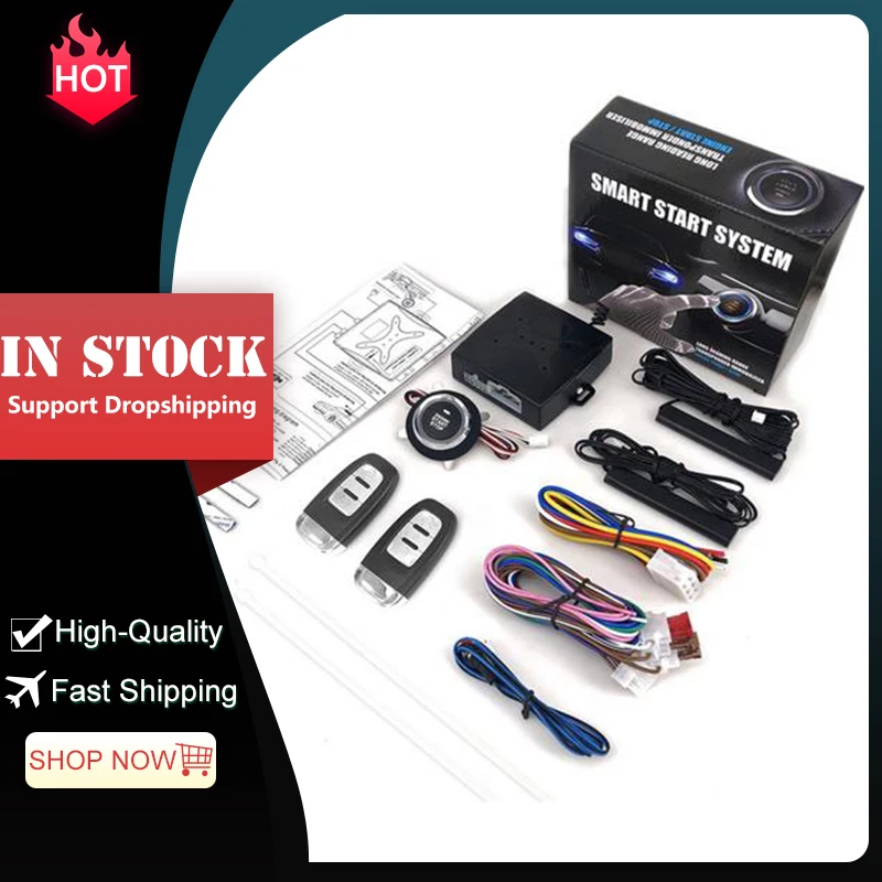 12V Anti theft Keyless Start System Remote Alarm System Alarm Keyless