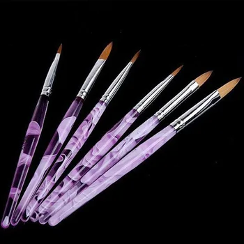 

6pcs Drawing Portable Professional Acrylic Utility Carving Painting Crystal Pen Nail Art Nail Brush