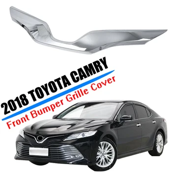 

For Toyota Camry 2018 2019 Car Decoration Carbon Fiber Style Front Grille Cover Center Mesh Trim 1PCS