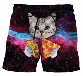 

Digital Printing Men's Quick Dry Shore Shorts Cartoon Printing Two Side Pocket Casual Shorts