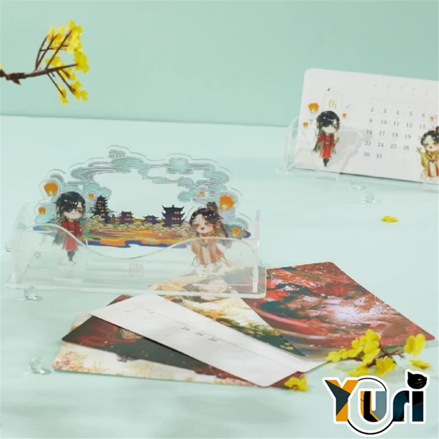 Anime original tian guan ci fu tgcf hua cheng xie lian oficial acrílico 2022  calendário conjunto c - AliExpress