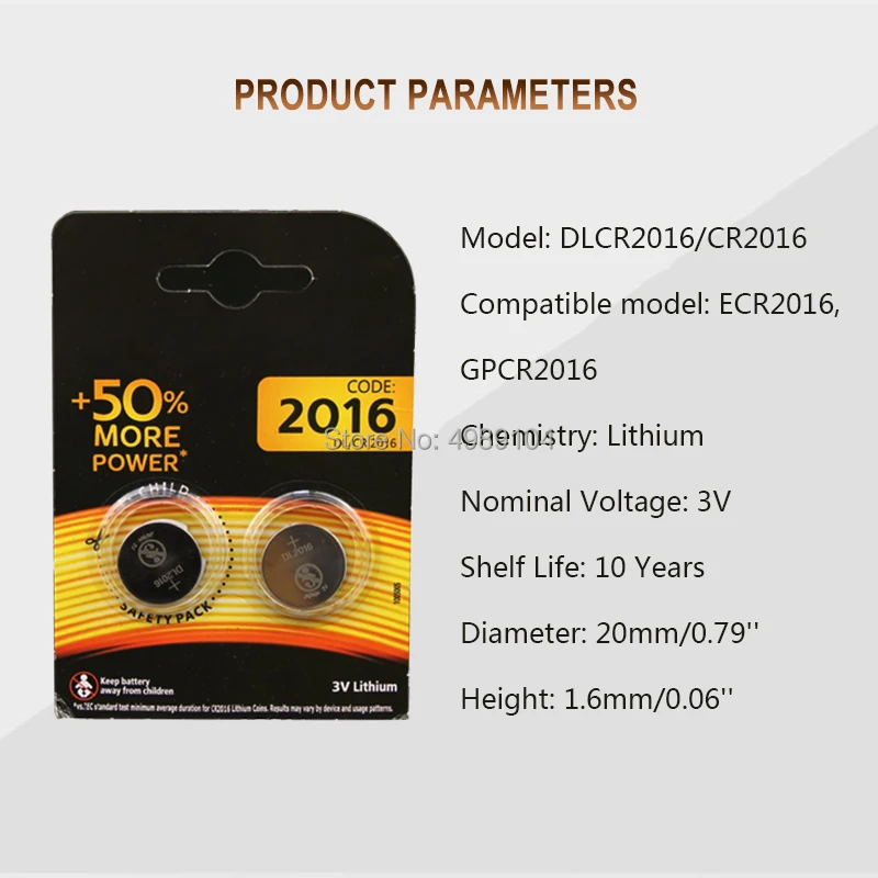 8 шт. Фирменная Новинка батарея для DURACELL DLCR2016 CR2016 ECR2016 GPCR2016 3 В Кнопка ячейка монета литиевые батареи для часов автомобиля игрушки