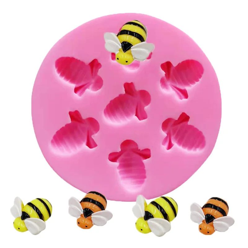

Cute Bee Chocolate Silicone Mold Food Grade DIY Cake Decoration Accessories Fondant Jewelry Diy Resin Mold