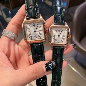 

Luxury Brand New Men Watch Women Quartz cow leather Stainless Steel Watch couple lover watches AAA+ Quality 40mm 35mm