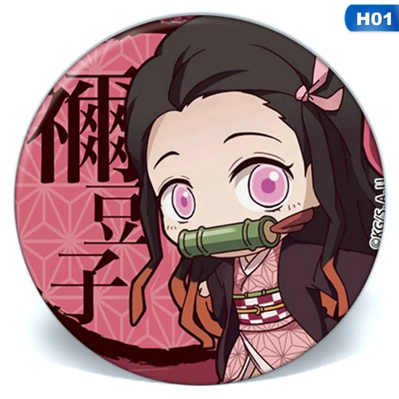 Мода аниме демон убийца: Kimetsu без Yaiba камадо Tanjirou значок косплея рюкзаки Кнопка